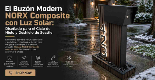 El Buzón Modern NORX Composite con Luz Solar: Diseñado para el Ciclo de Hielo y Deshielo de Seattle