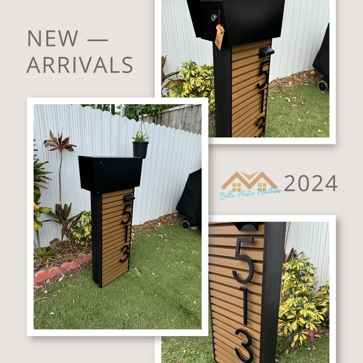 Baby Norx Brown Composite with Frame Top-Mount Mailbox - Bella Master Mailbox