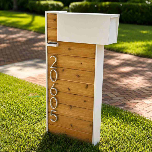 Cedar Clear Top-Mount Rustic Mailbox