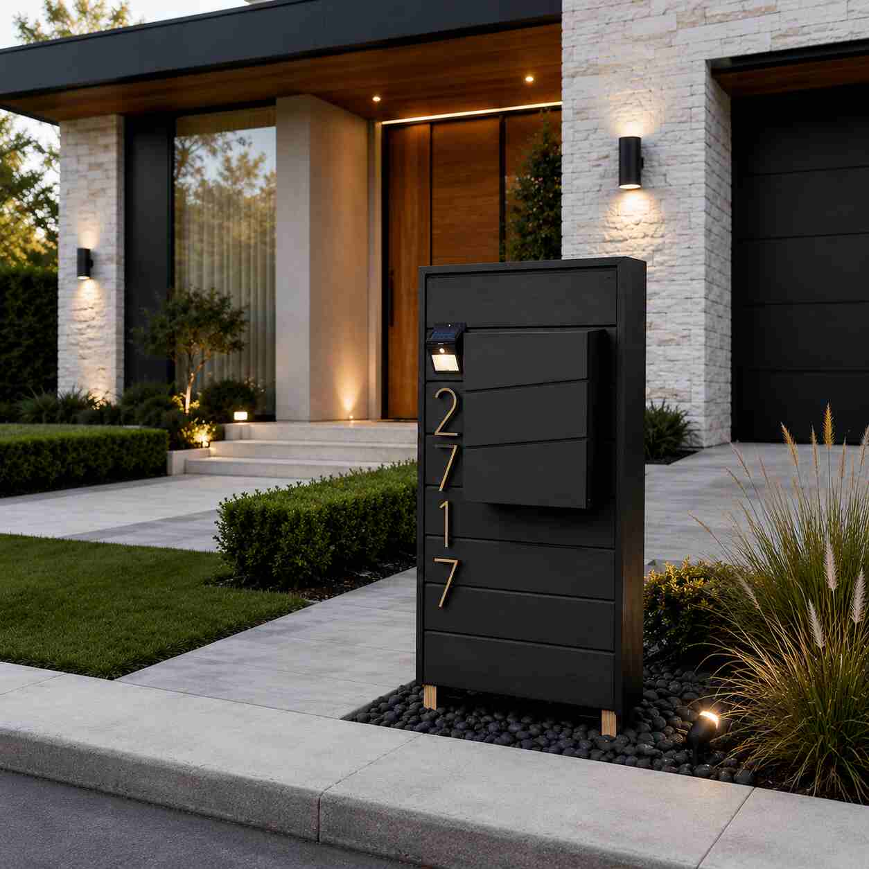 Cedar Mailbox Black