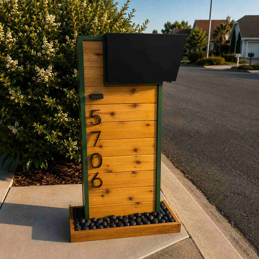 Cedar Top-Mount Mailbox