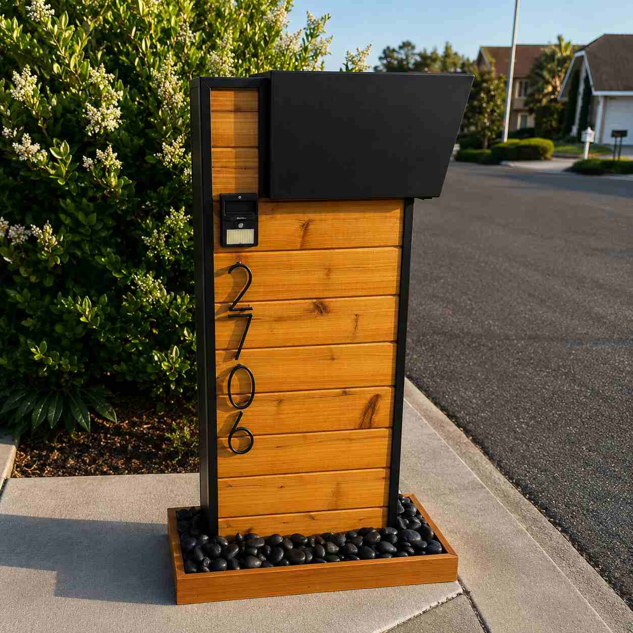 Cedar Top-Mount Mailbox