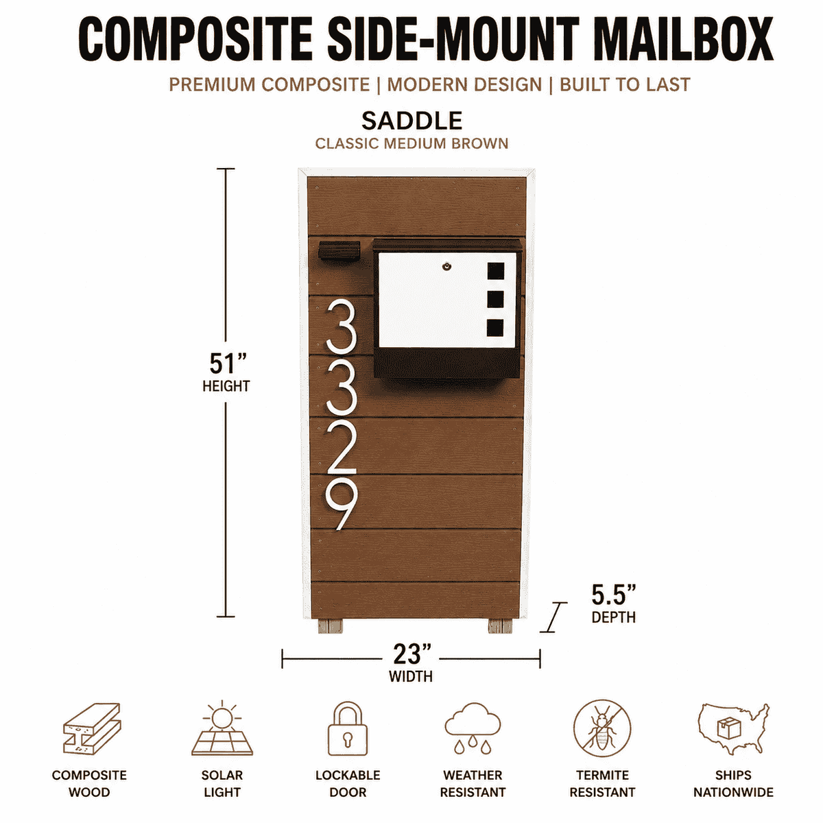 Composite Side-Mount Mailbox