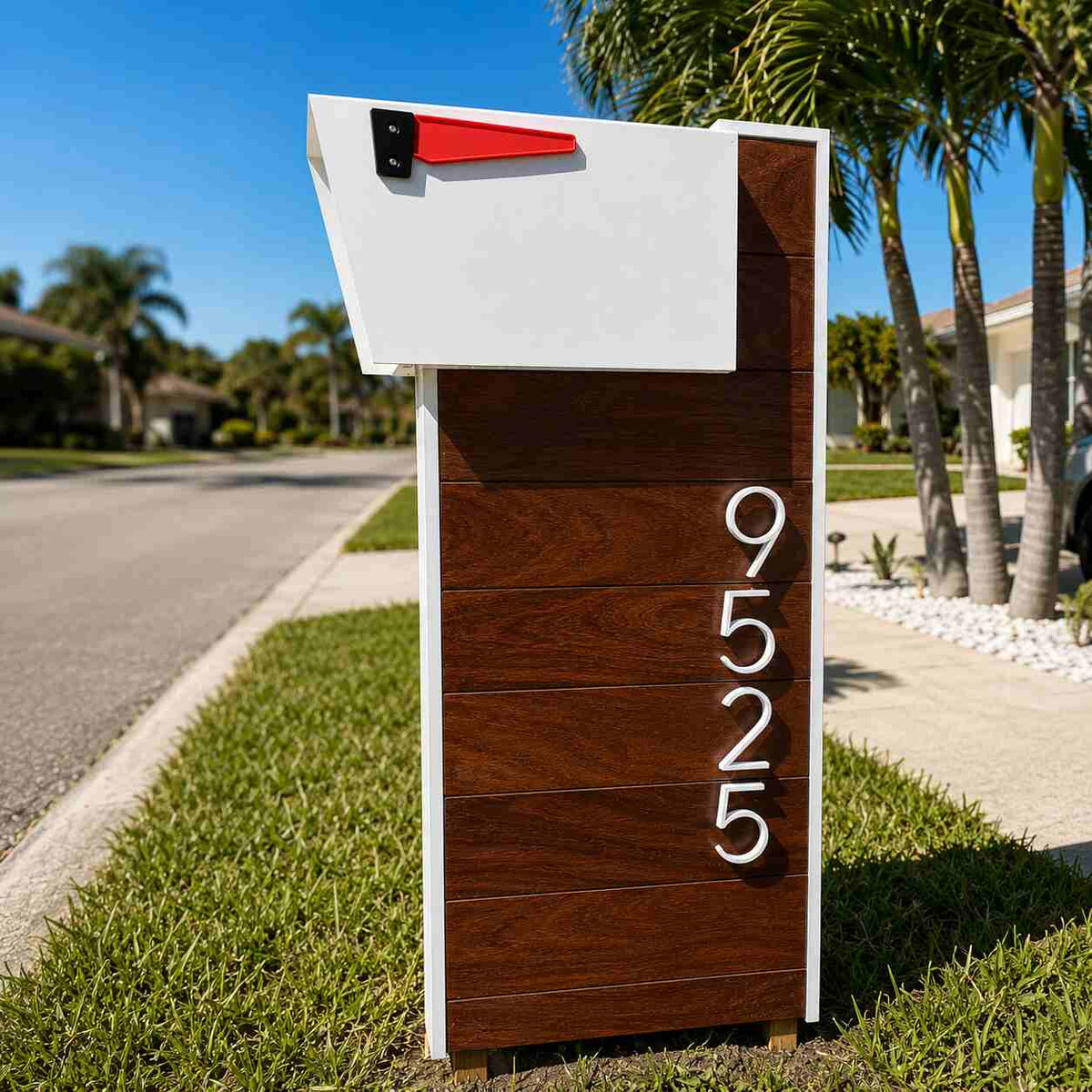 Cumaru Hard Wood Top-Mount Mailbox