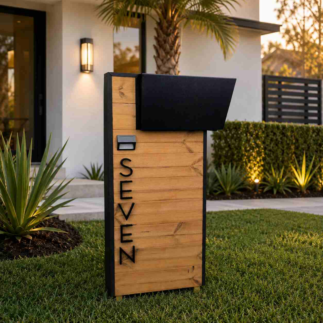 Hard Wood ClearTop-Mount Mailbox