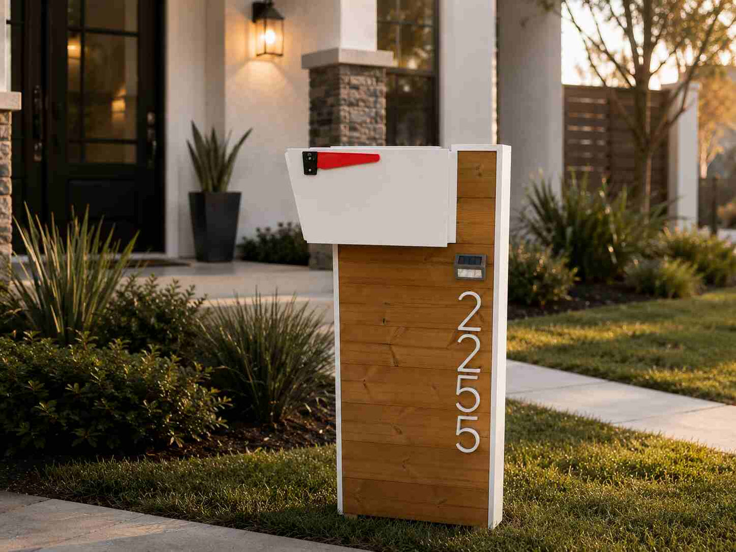 Hard Wood ClearTop-Mount Mailbox