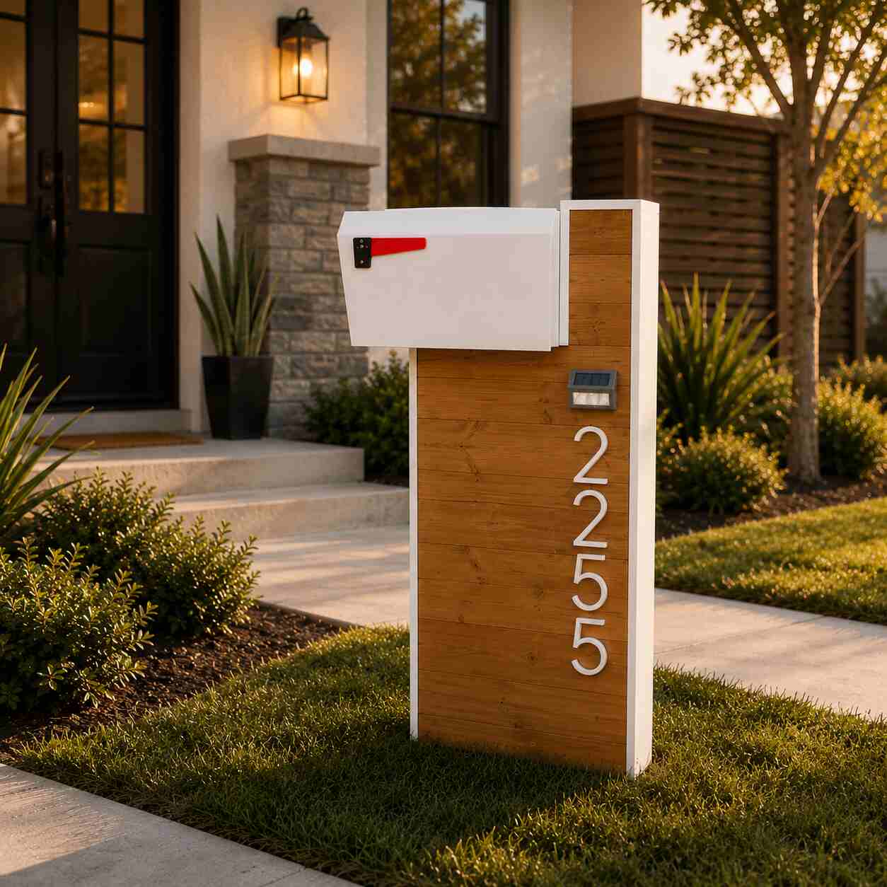 Hard Wood ClearTop-Mount Mailbox