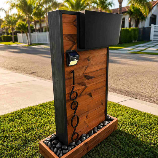 Hard Wood Top-Mount Mailbox