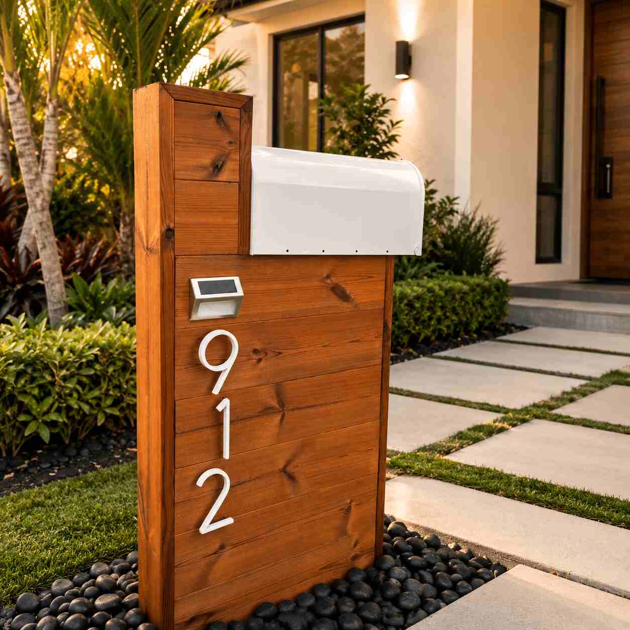 Hard Wood Top-Mount Mailbox