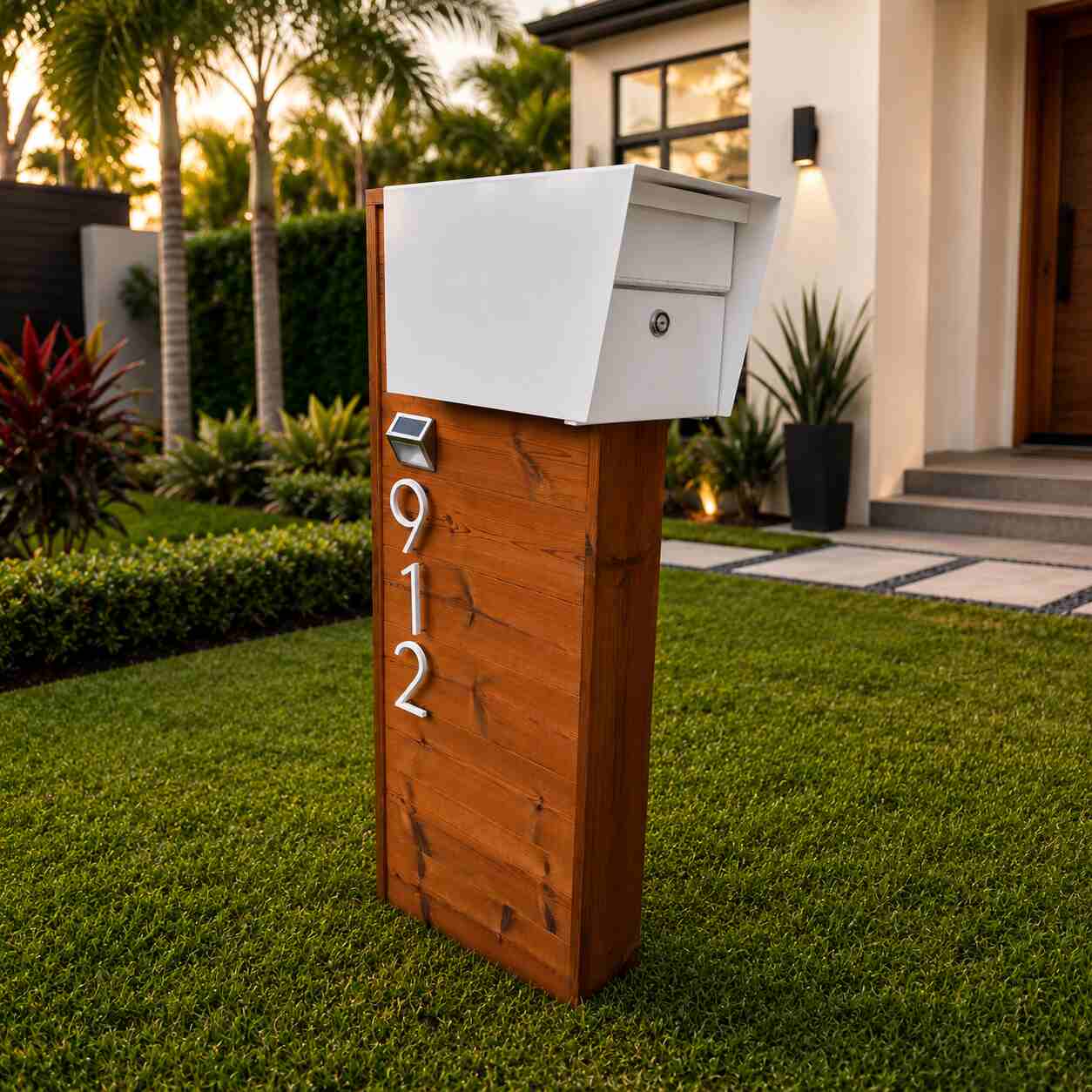 Hard Wood Top-Mount Mailbox