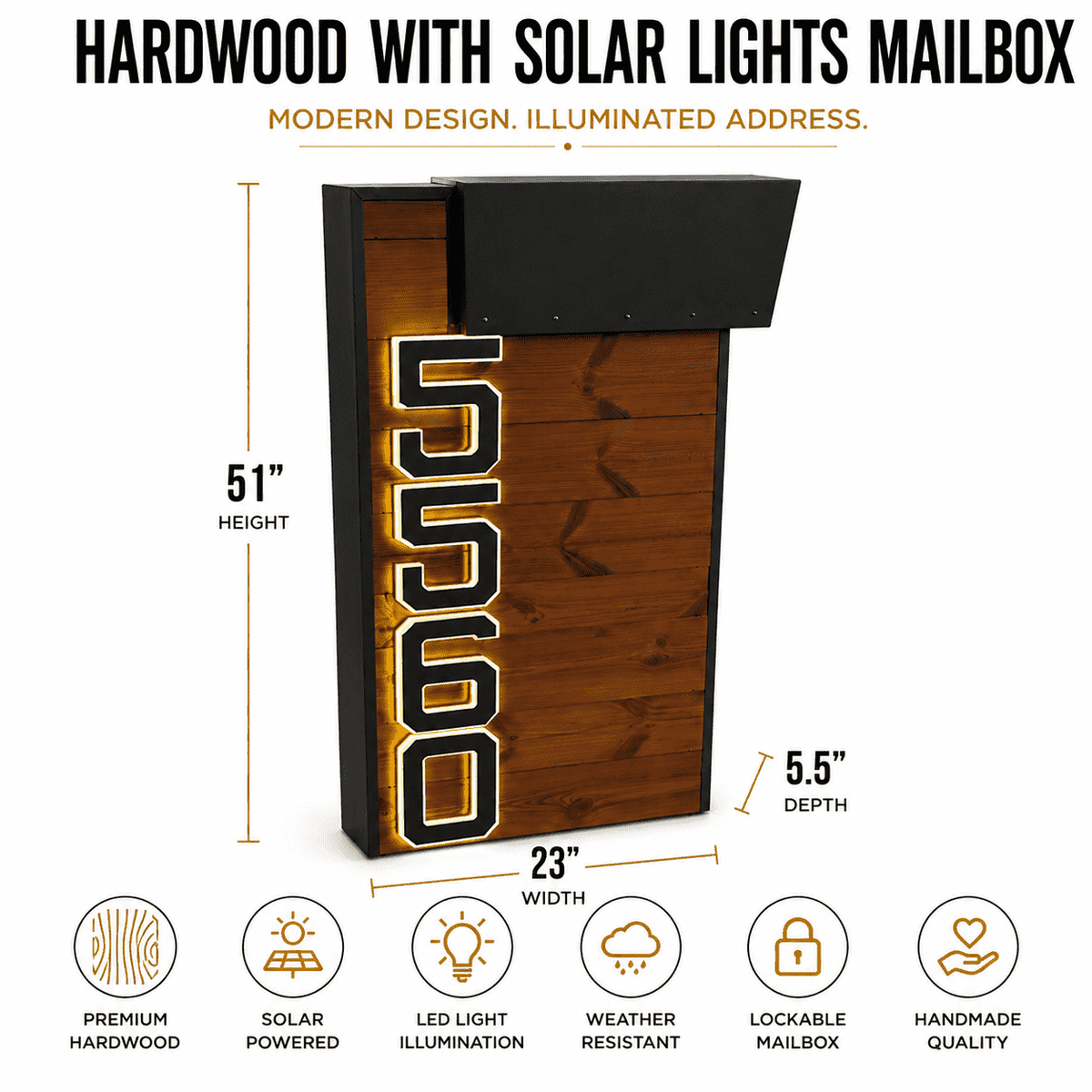 Hardwood with Solar Lights