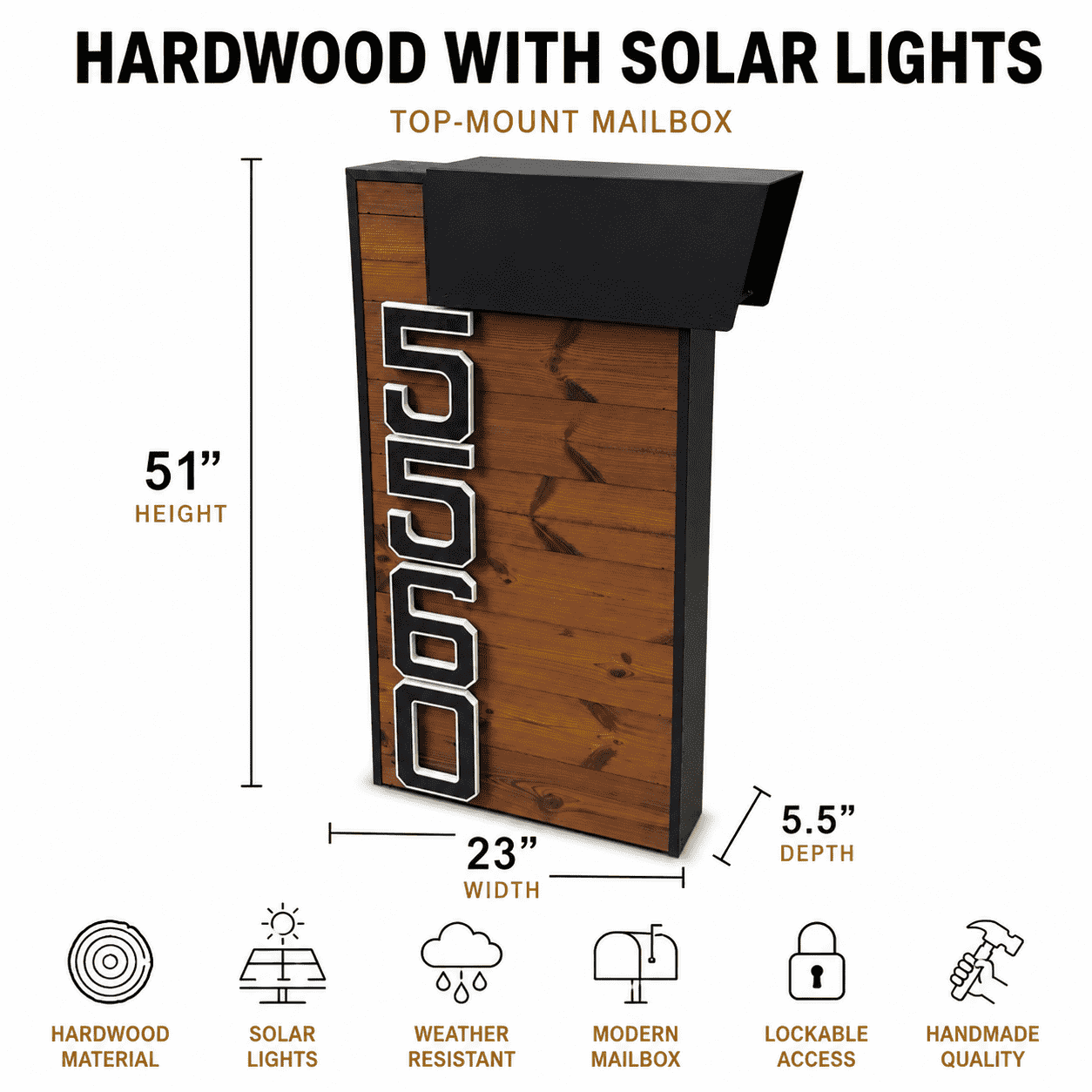 Hardwood with Solar Lights