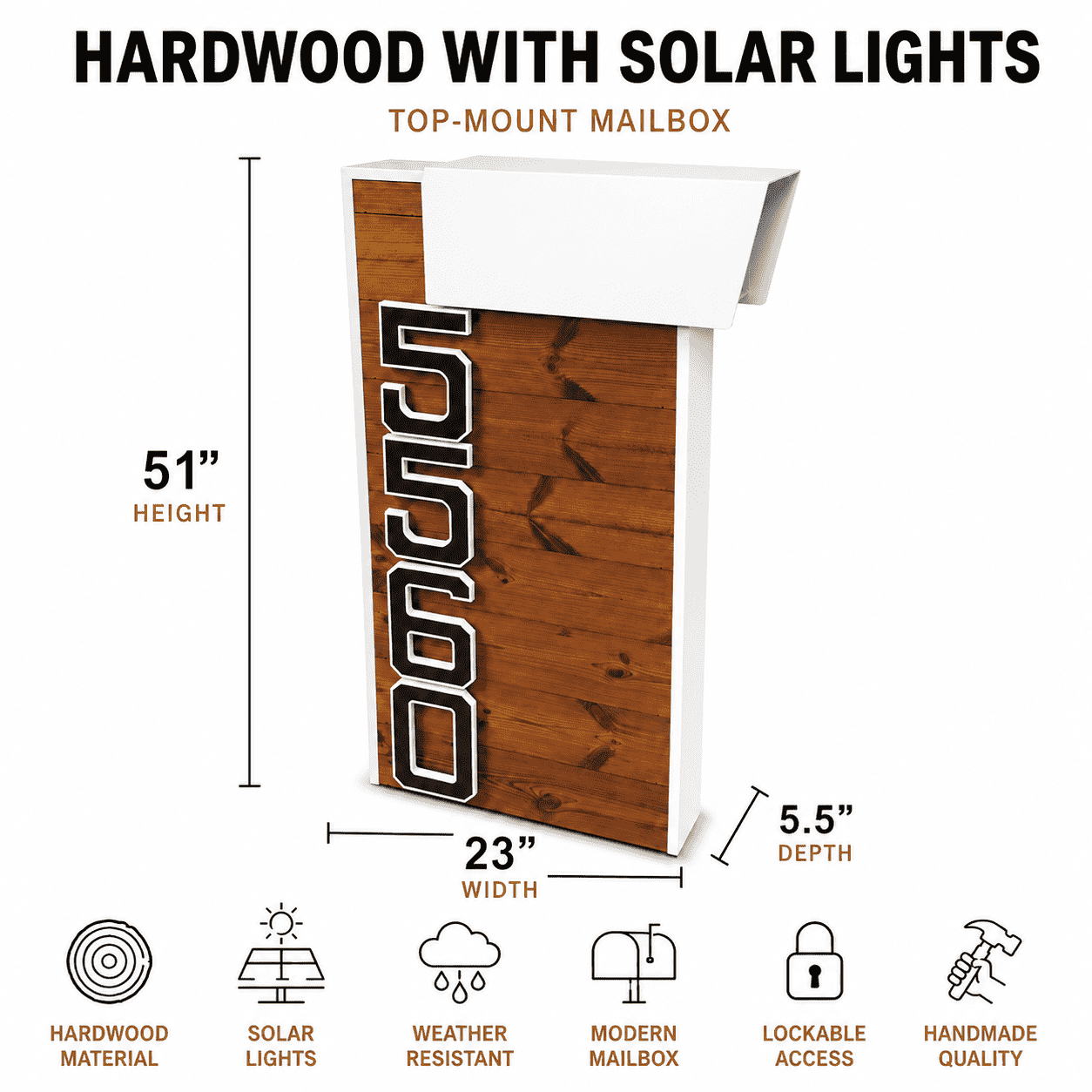 Hardwood with Solar Lights