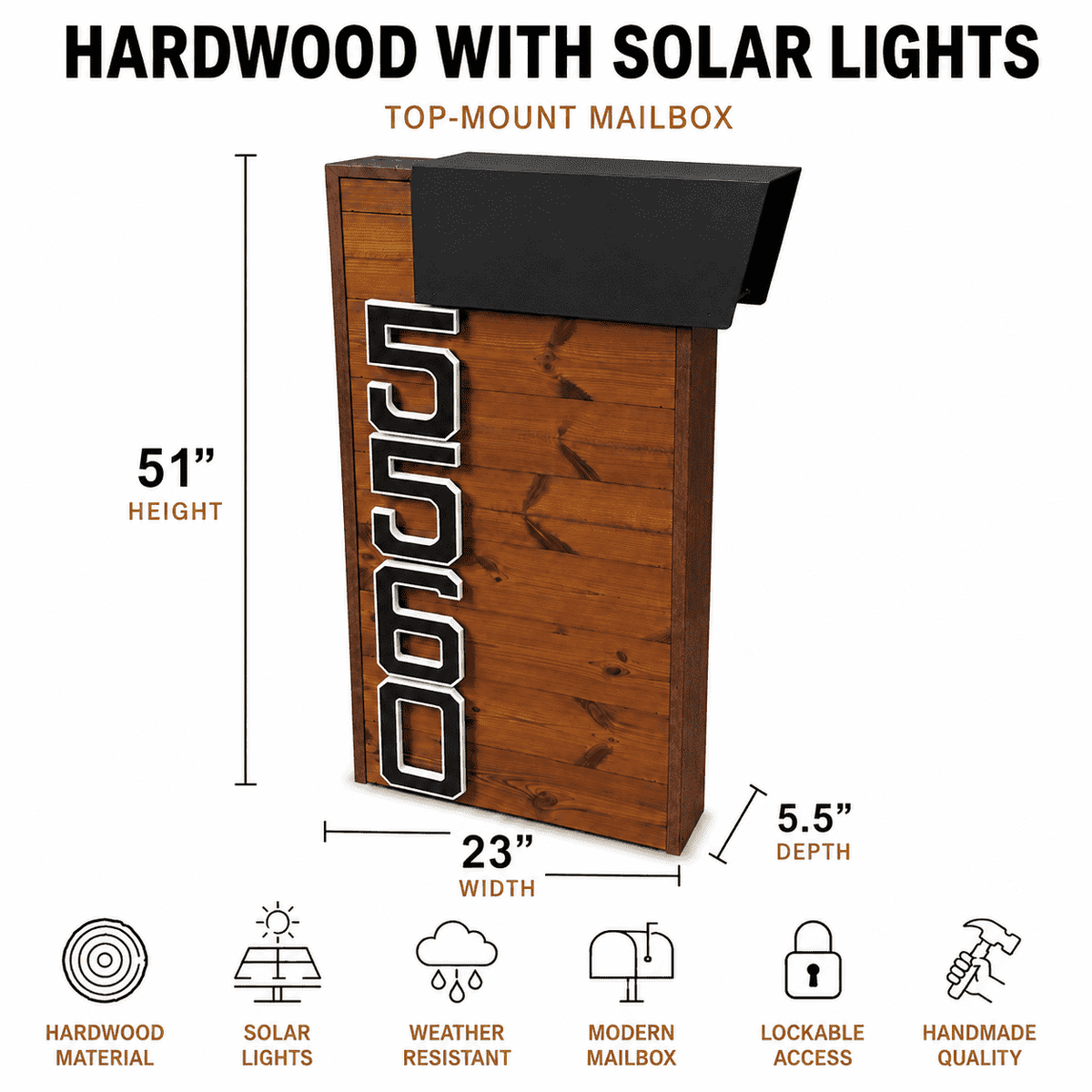 Hardwood with Solar Lights