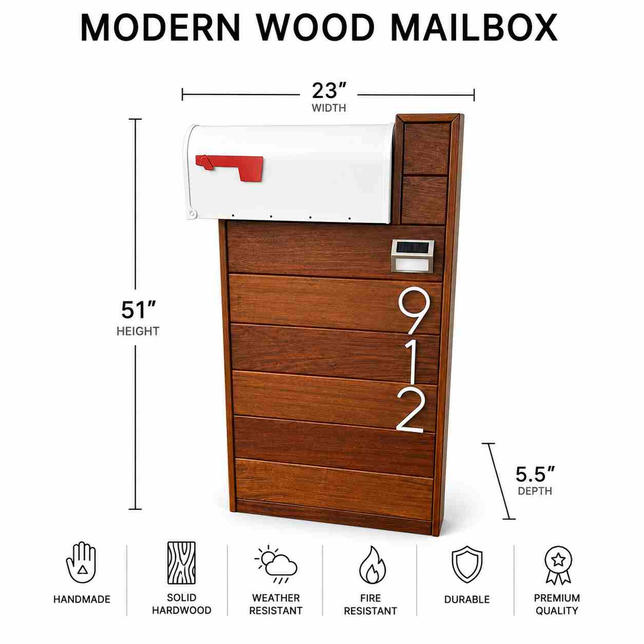 IPE HardWood Top-Mount Mailbox