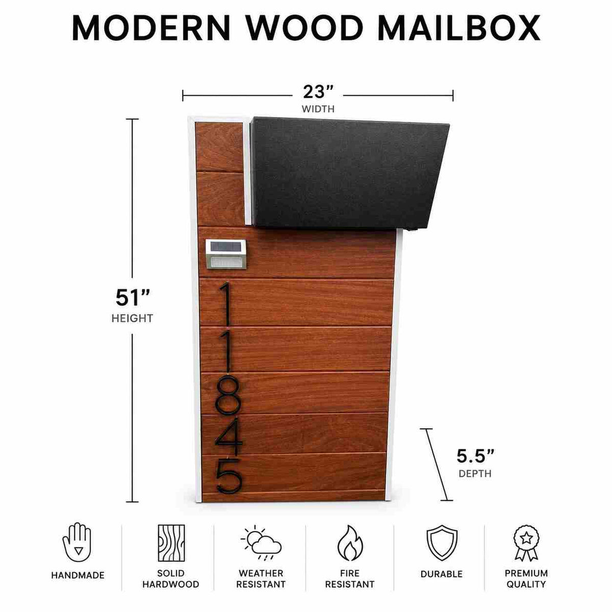 IPE HardWood Top-Mount Mailbox