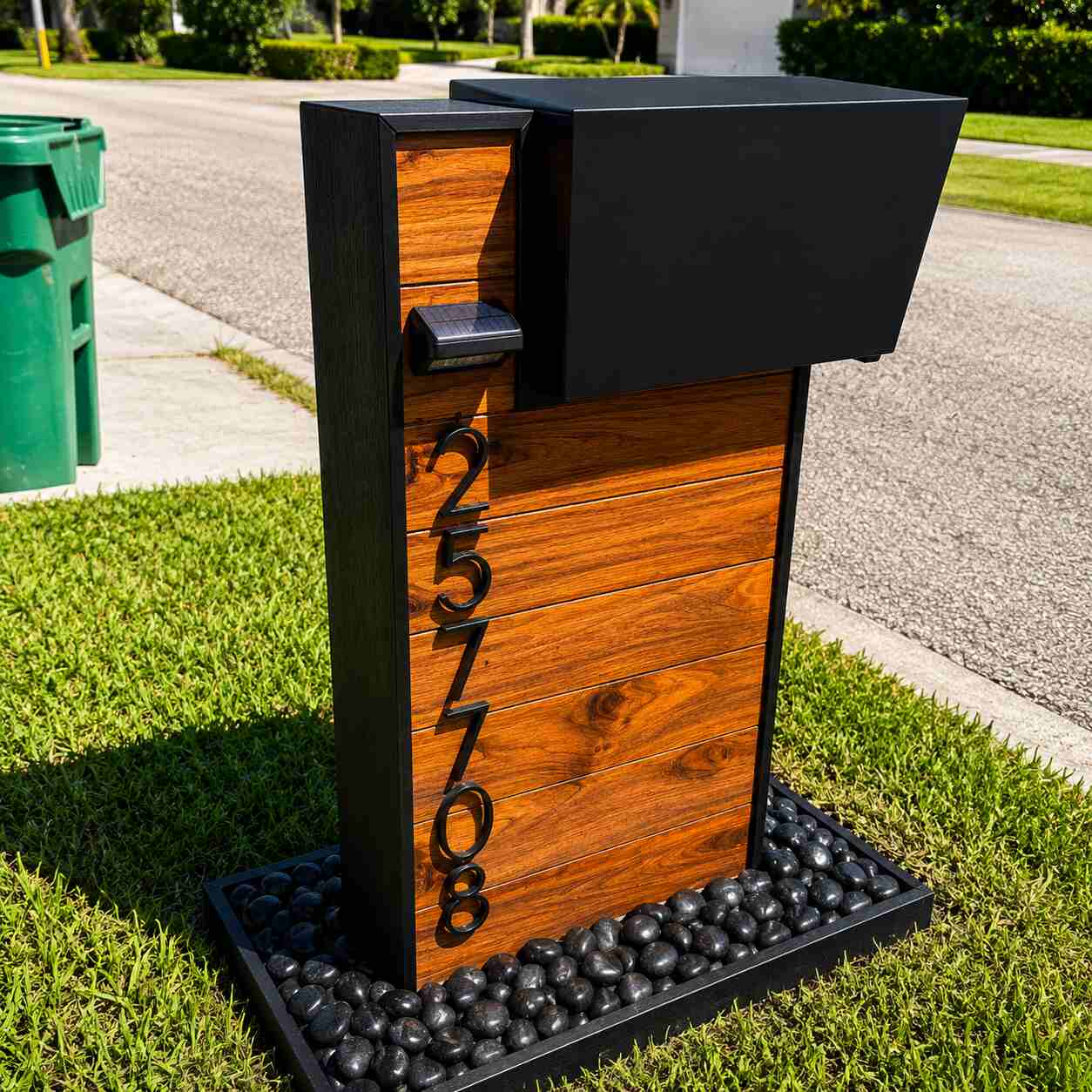 Jatoba Hard Wood Top-Mount Mailbox