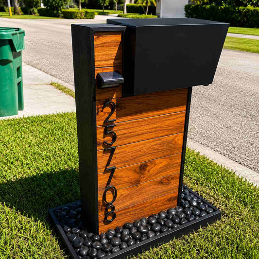 Jatoba Hard Wood Top-Mount Mailbox
