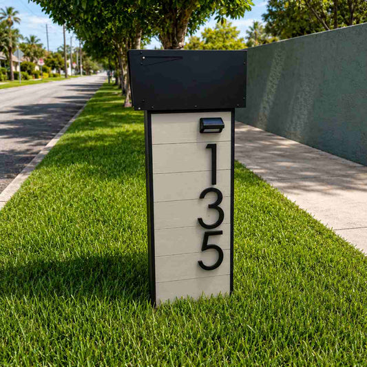 Mailbox With House Numbers Baby Cedar