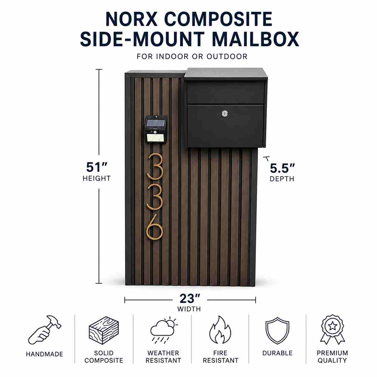 Norx Composite Side-Mount Mailbox