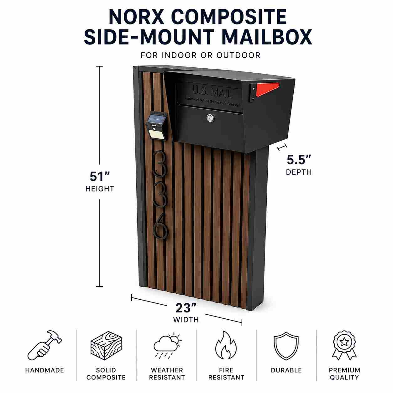 Norx Composite Side-Mount Mailbox