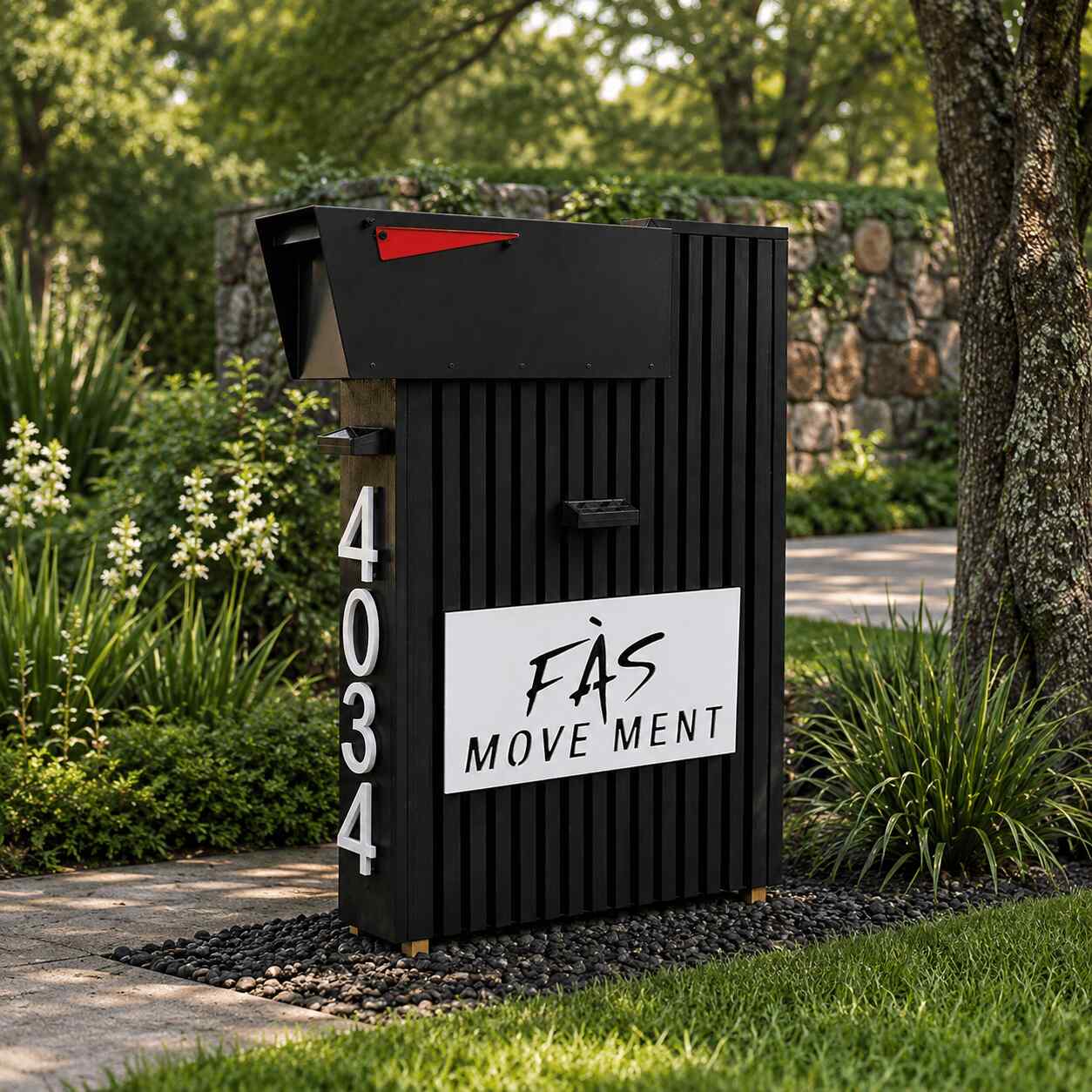 Norx Composite with Logo Top-Mount Mailbox