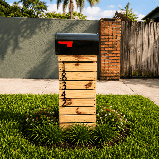 Baby Stained Wood Top-Mount Mailbox