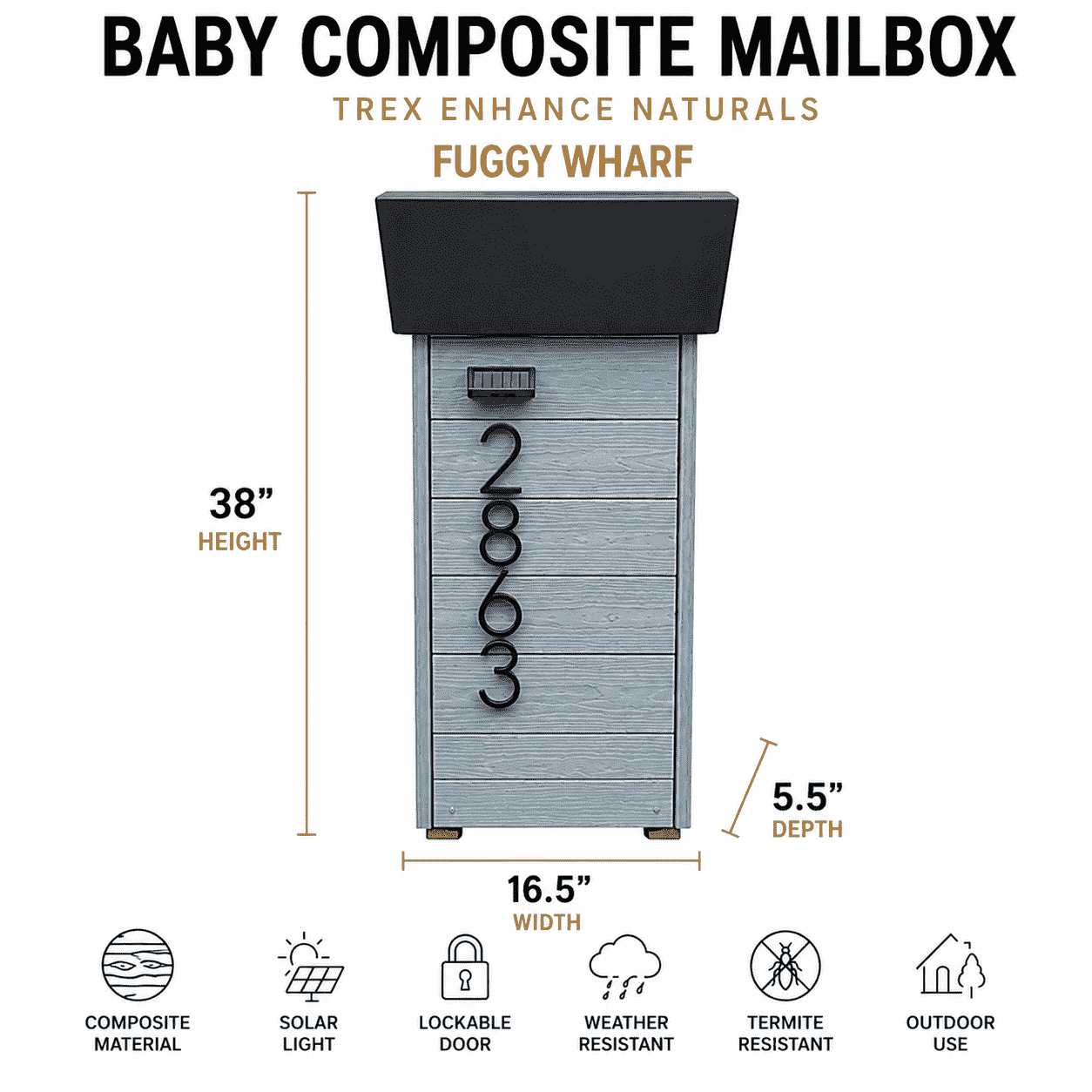 Baby Composite Mailbox Trex Enhance Naturals