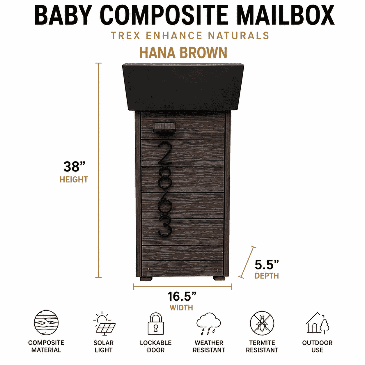Baby Composite Mailbox Trex Enhance Naturals