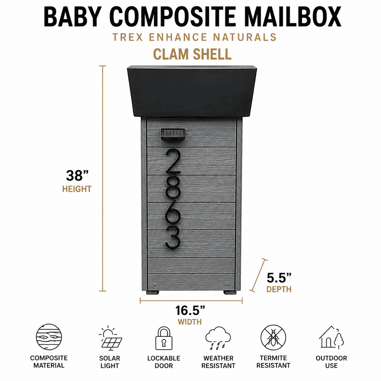 Baby Composite Mailbox Trex Enhance Naturals