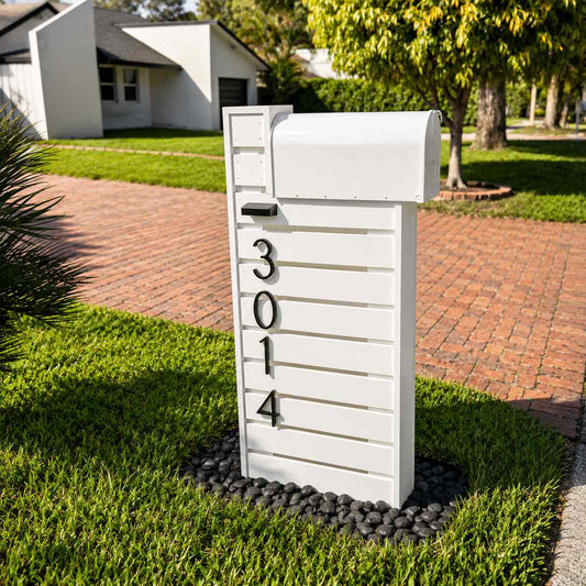 White Composite Custom Mailbox