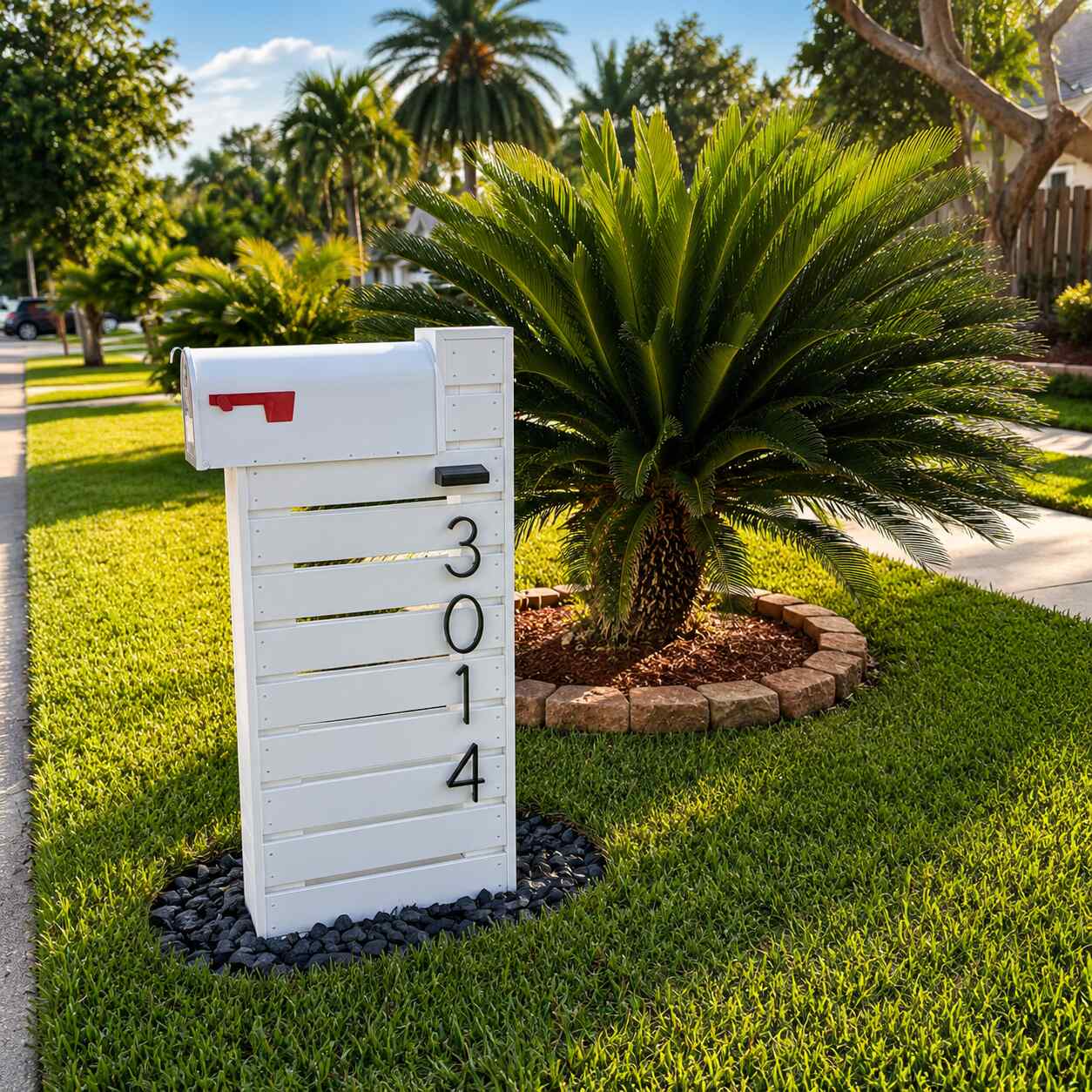 White Composite Custom Mailbox