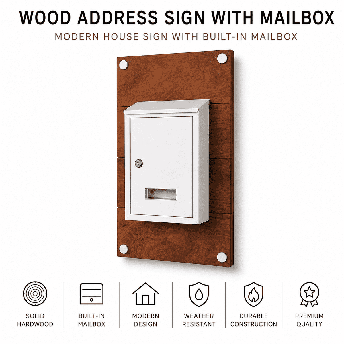 Wood Address Sign, Address Panel, House Wood Sign