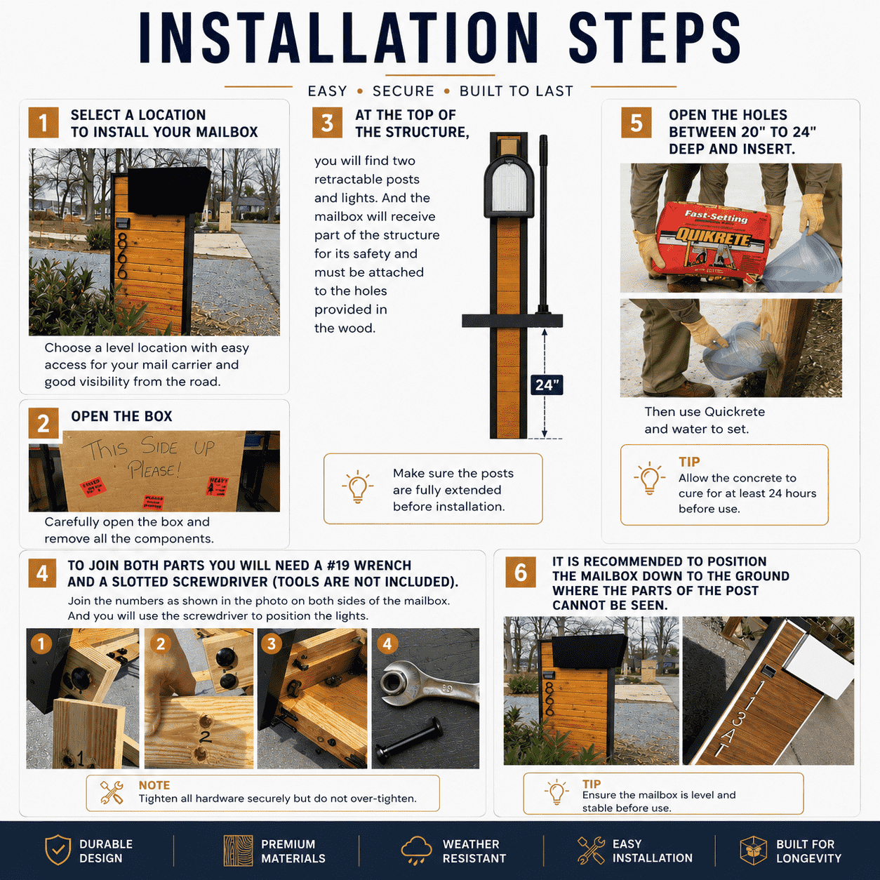 Composite Top-Mount Mailbox