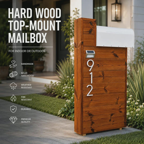 Hard Wood Top-Mount Mailbox- BELLA MASTER MAILBOX
