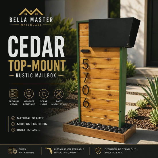 Cedar Top-Mount Mailbox - BELLA MASTER MAILBOX